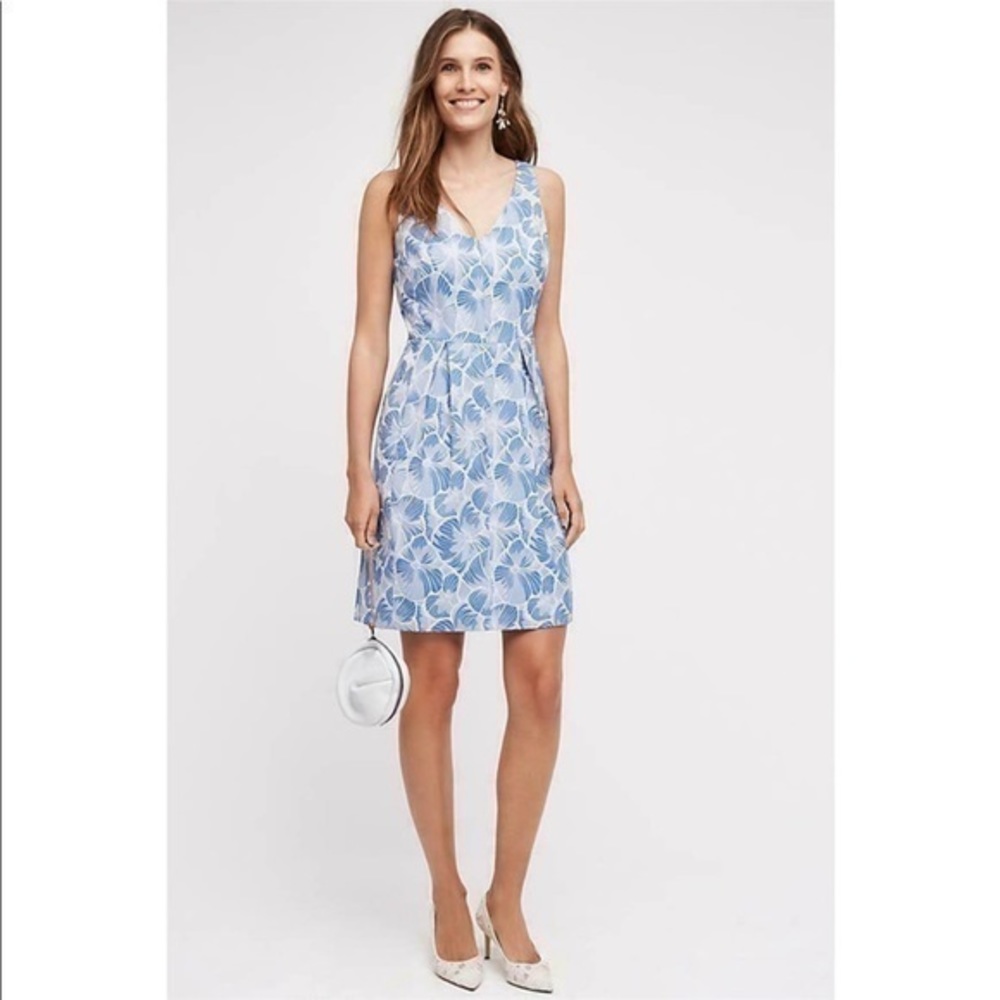 Anthropologie Moulinette Soeurs Willow Lake Blue Floral Dress